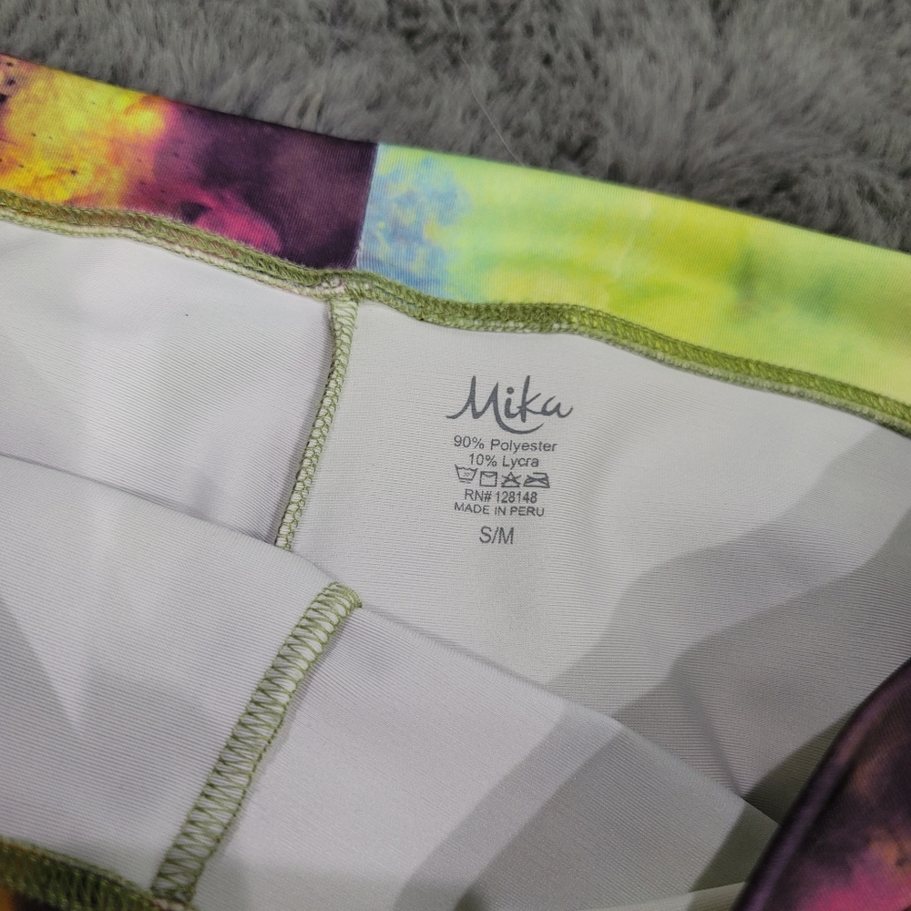 Mika yoga wear meeok hot shorts rainbow galaxy nebula cheeky bottoms small - Picture 4 of 4